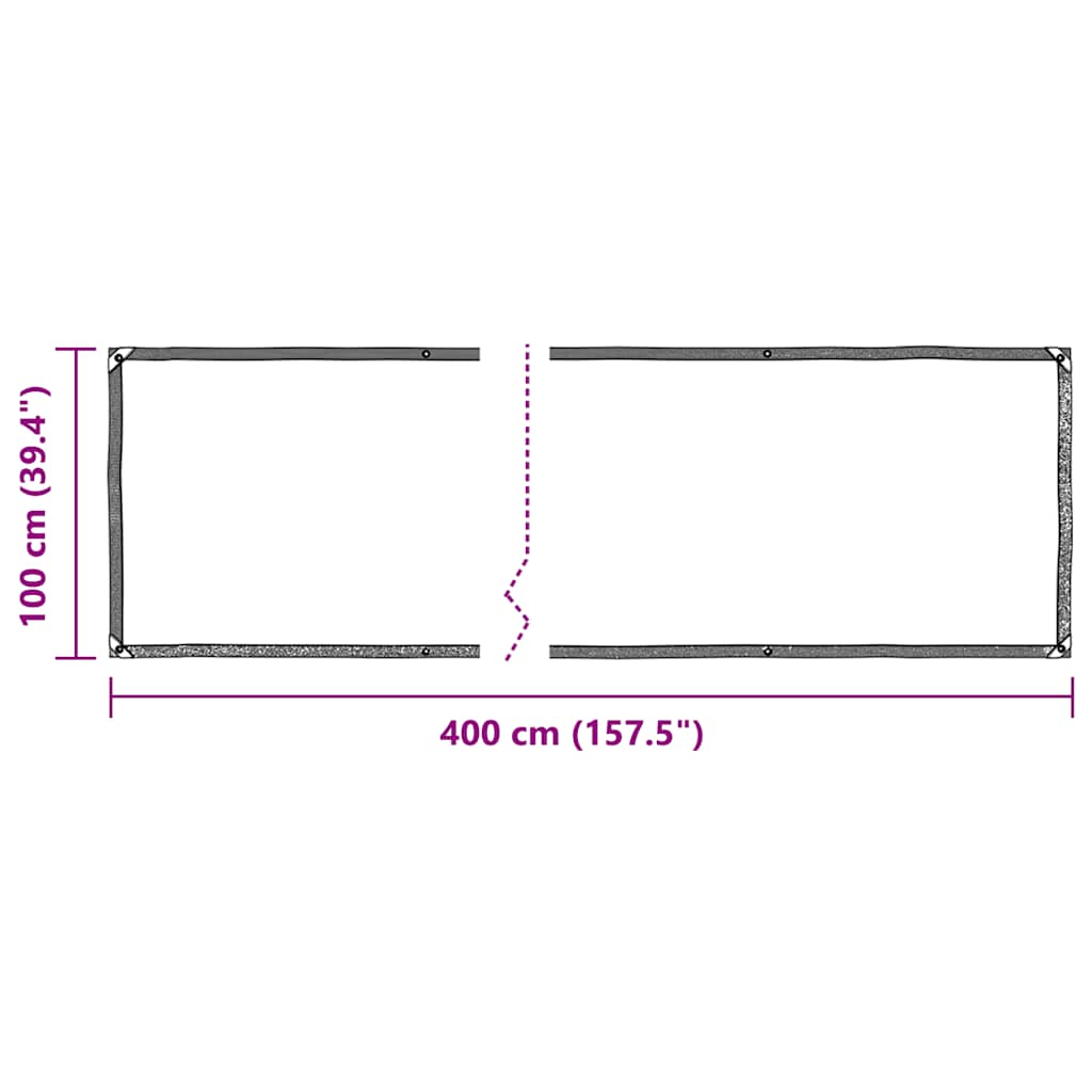 átlátszó ponyva lyukasztóval 1x4 m PVC