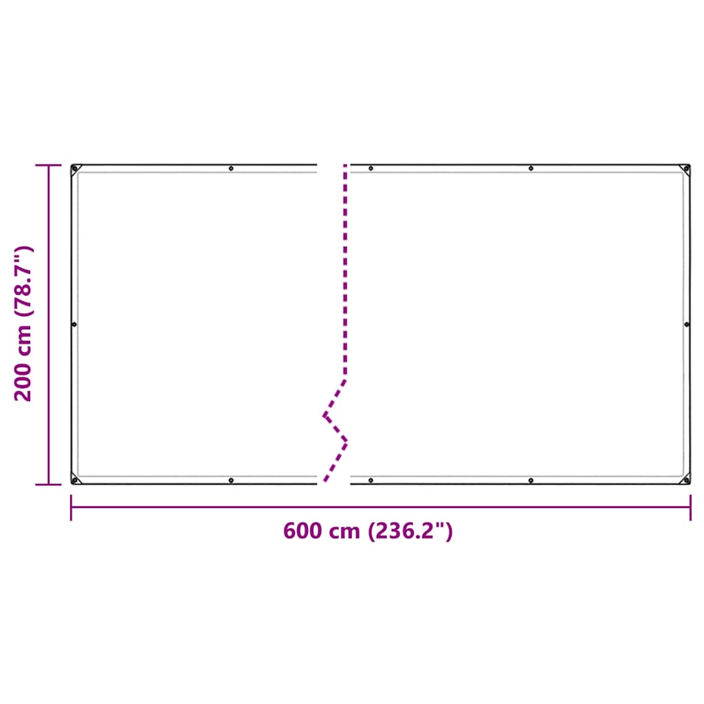 átlátszó ponyva lyukasztóval 2x6 m PVC