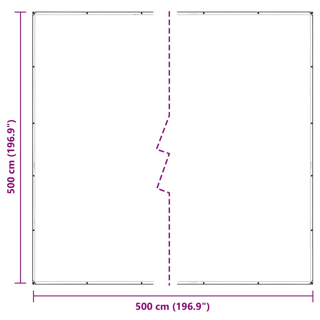 átlátszó ponyva lyukasztóval 5x5 m PVC