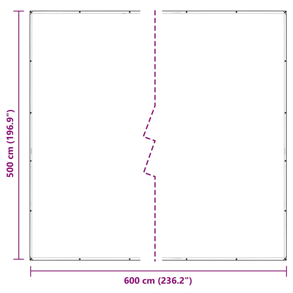 átlátszó ponyva lyukasztóval 5x6 m PVC
