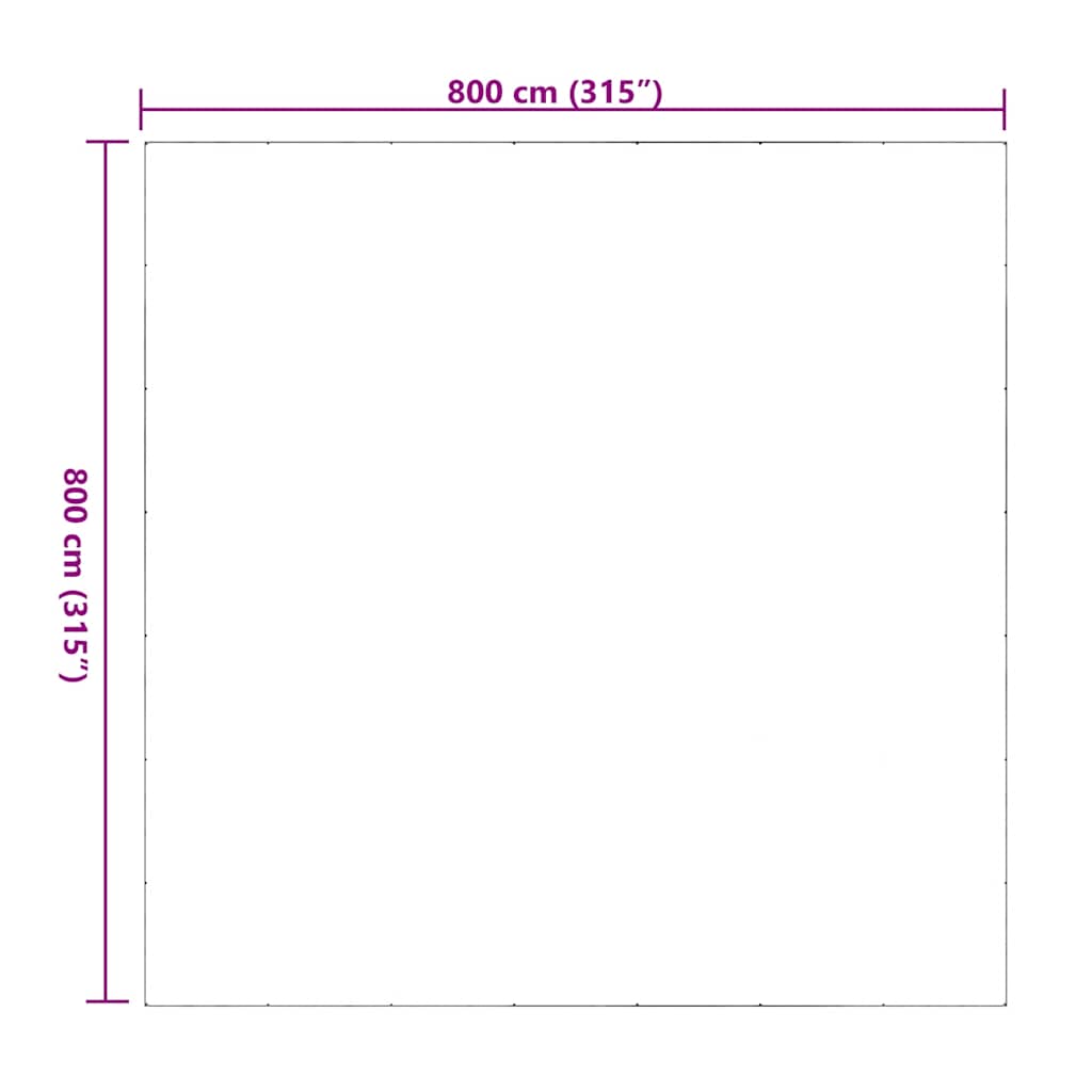 átlátszó ponyva lyukasztóval 8x8 m PVC