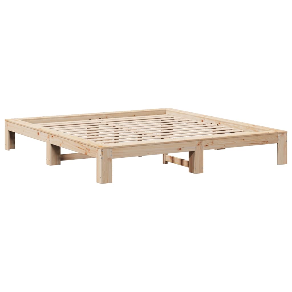 tömör fenyőfa ágy matrac nélkül 200 x 200 cm