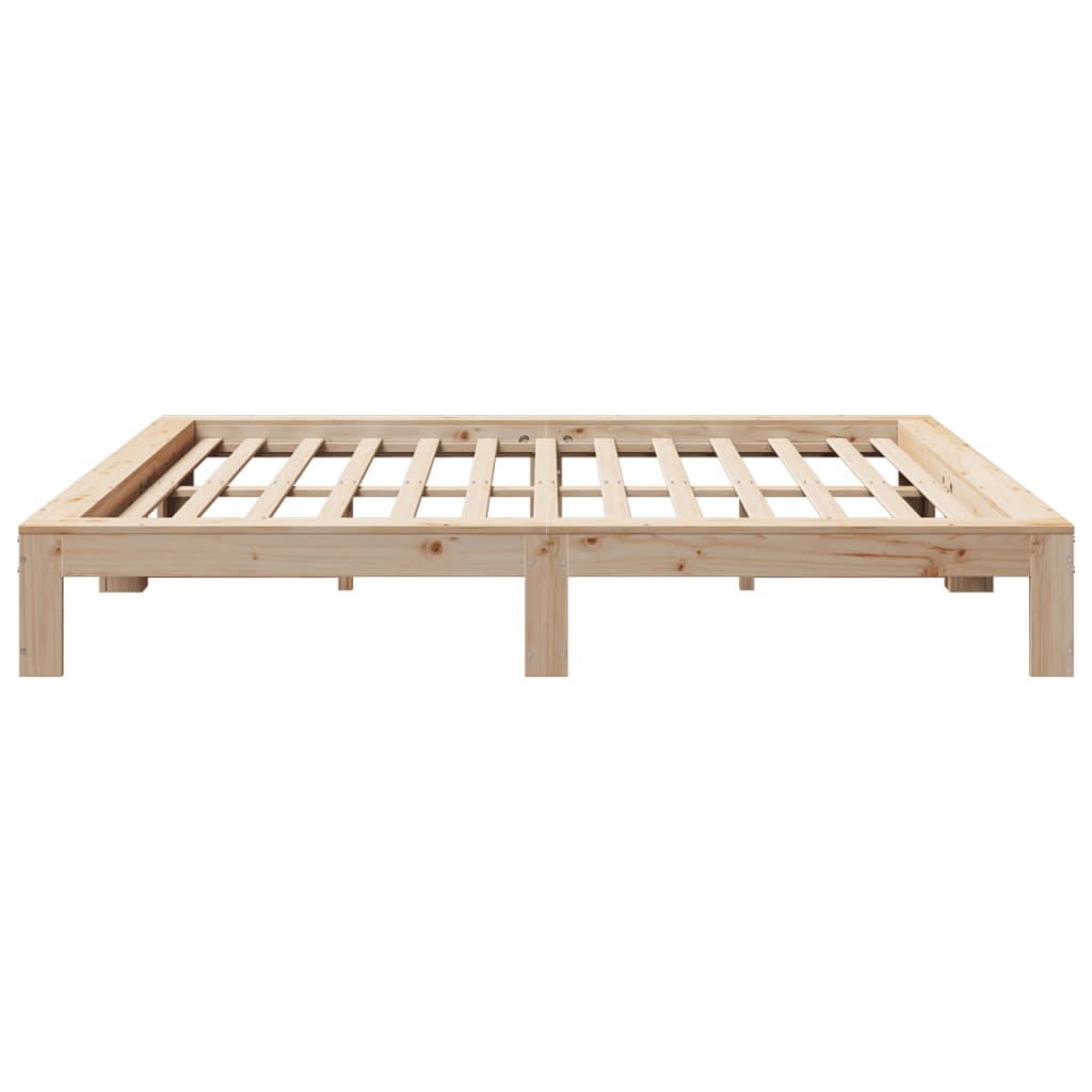 tömör fenyőfa ágy matrac nélkül 200 x 200 cm