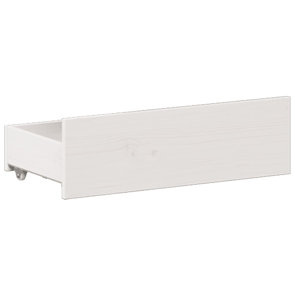 fehér tömör fenyőfa ágy matrac nélkül fejtámlával 200 x 200 cm