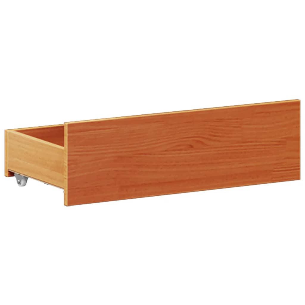 barna tömör fenyőfa ágy matrac nélkül fejtámlával 200 x 200 cm