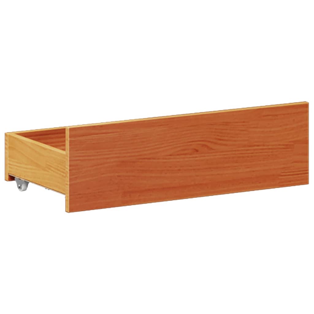 barna tömör fenyőfa fejtámlás ágykeret matrac nélkül 150x200 cm
