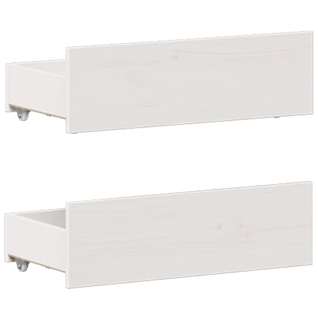 fehér tömör fenyőfa fejtámlás ágykeret matrac nélkül 120x200 cm