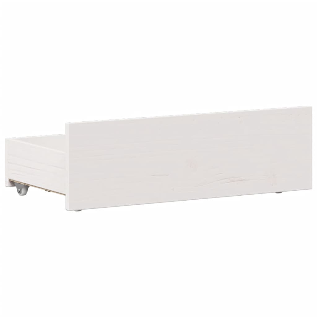 fehér tömör fenyőfa ágy matrac nélkül fejtámlával 90 x 200 cm