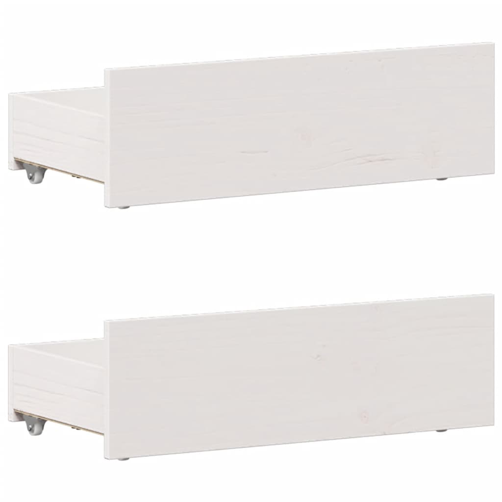 fehér tömör fenyőfa ágy matrac nélkül fejtámlával 90 x 200 cm