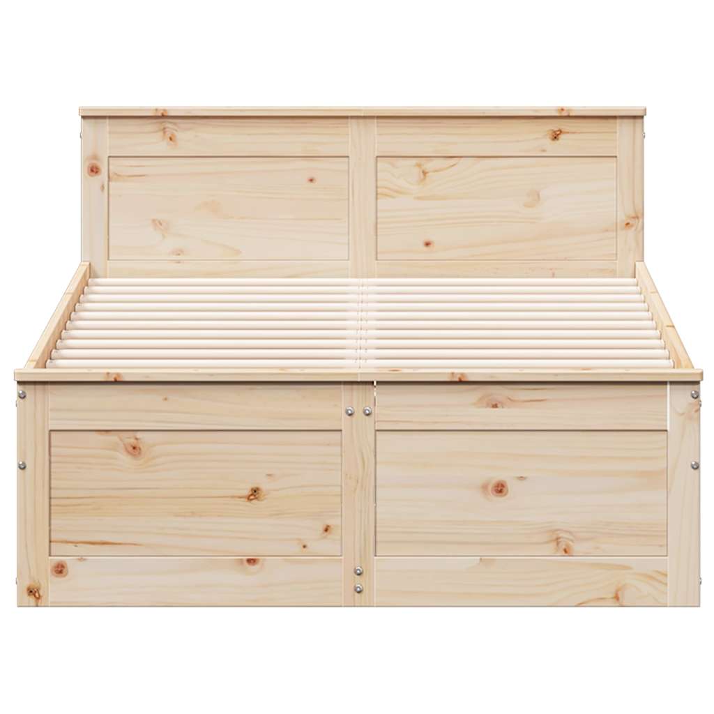 tömör fenyőfa fejtámlás ágykeret matrac nélkül 135 x 190 cm