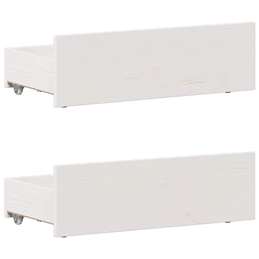 fehér tömör fenyőfa fejtámlás ágykeret matrac nélkül 75x190 cm