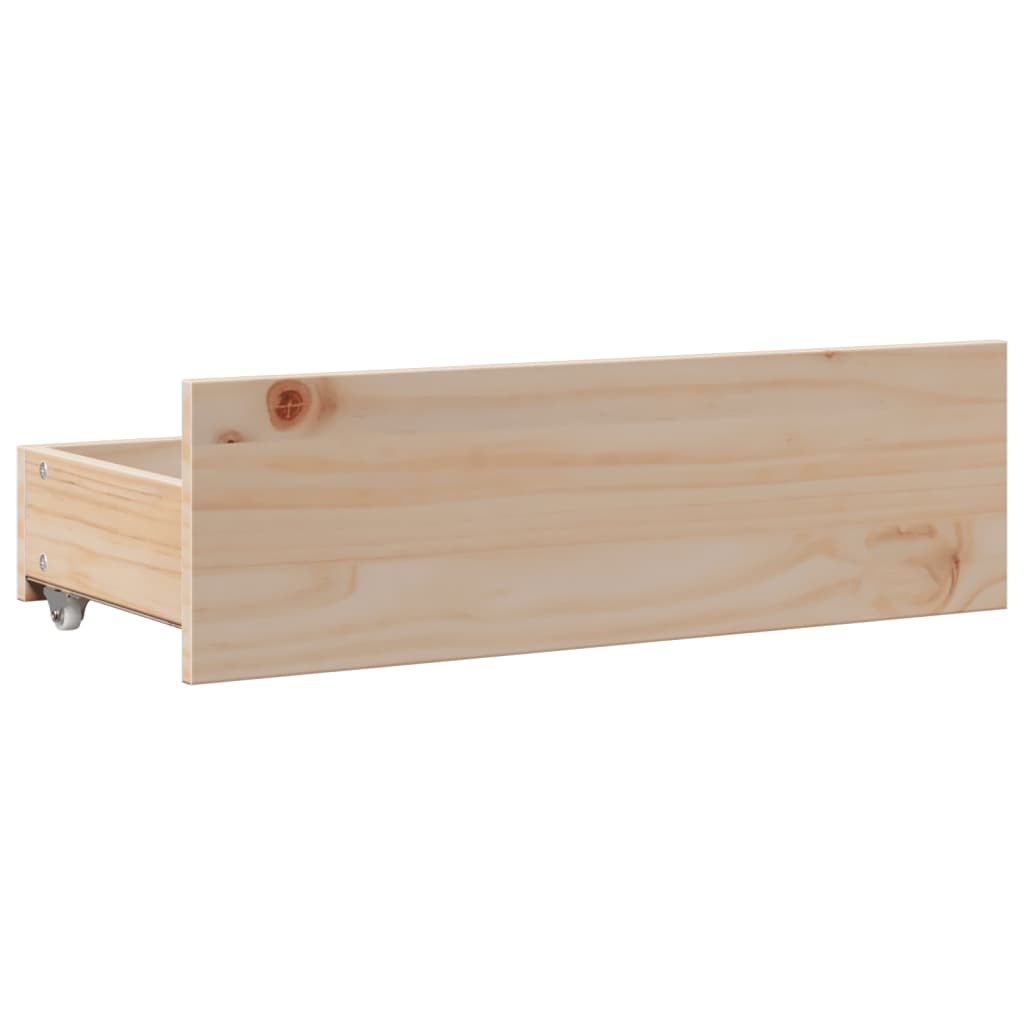 tömör fenyőfa fiókos ágykeret matrac nélkül 75 x 190 cm
