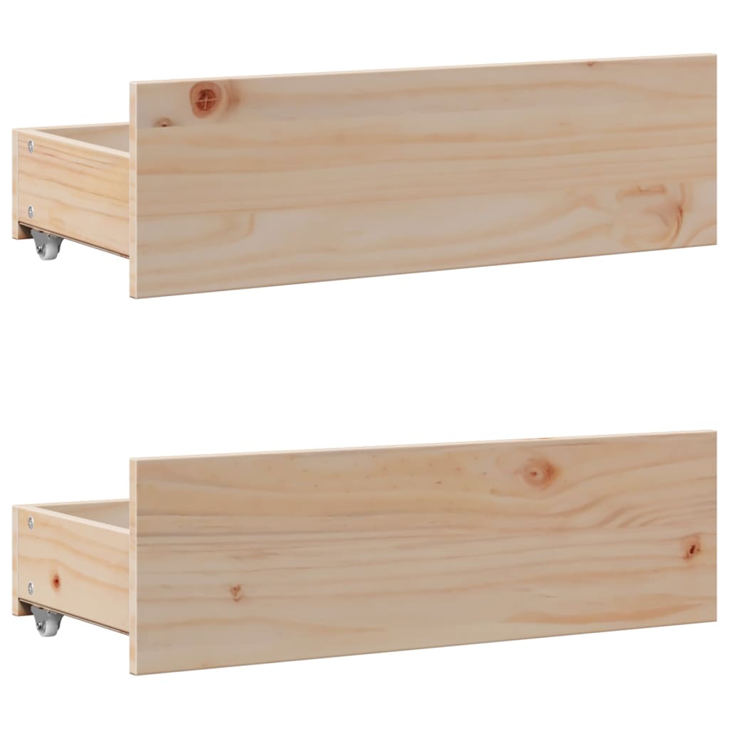tömör fenyőfa fiókos ágykeret matrac nélkül 75 x 190 cm
