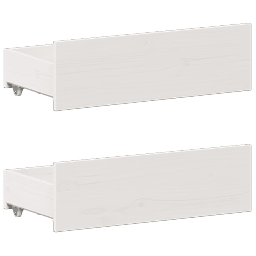 fehér tömör fenyőfa könyvespolcos ágy matrac nélkül 150x200 cm