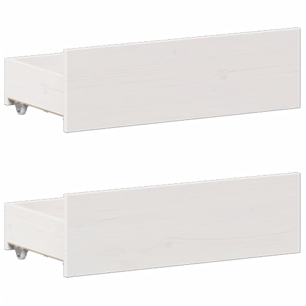 fehér tömör fenyőfa könyvespolcos ágy matrac nélkül 140x200 cm