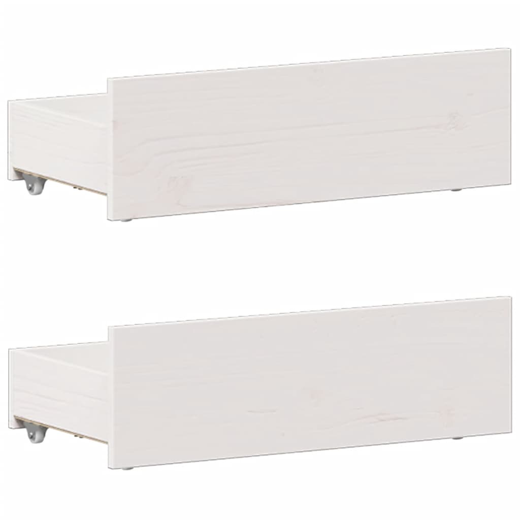 fehér tömör fenyőfa könyvespolcos ágy matrac nélkül 90 x 200 cm