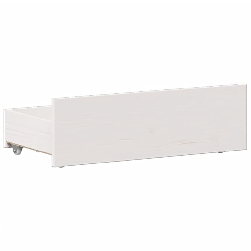fehér tömör fenyőfa könyvespolcos ágy matrac nélkül 90 x 200 cm