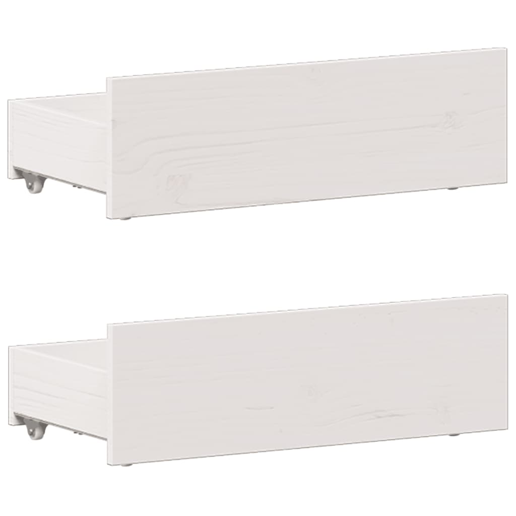 fehér tömör fenyőfa könyvespolcos ágy matrac nélkül 90 x 190 cm