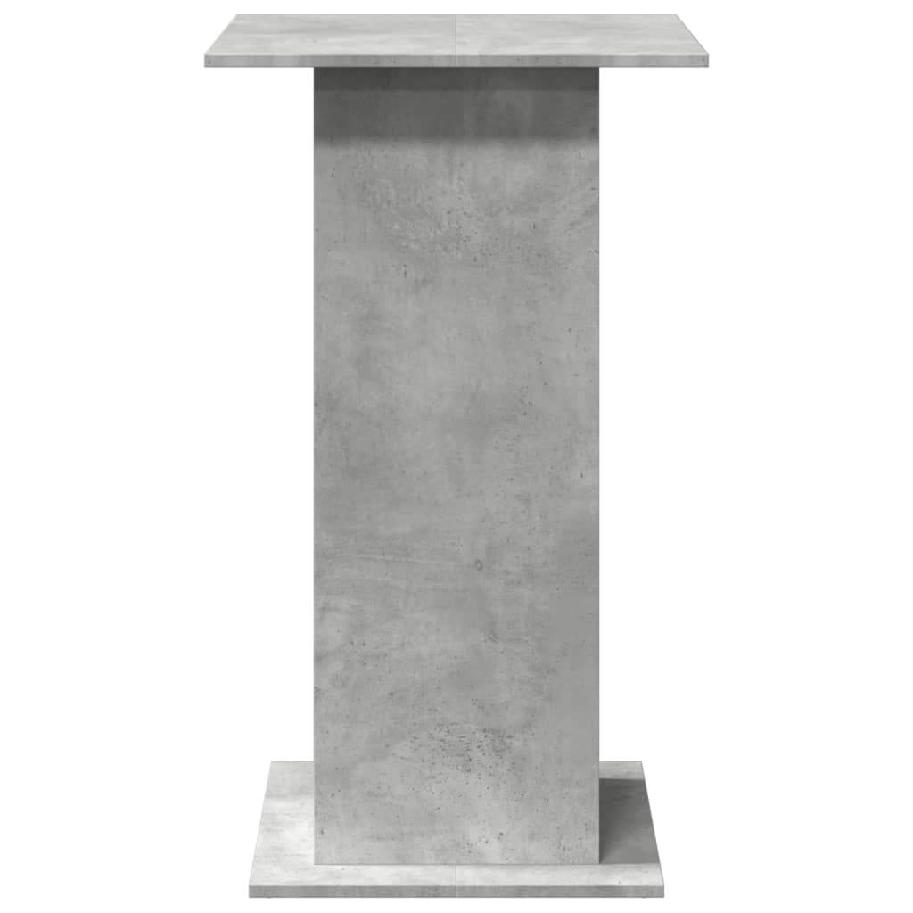 betonszürke szerelt fa bárasztal tárolóval 60 x 60 x 102 cm