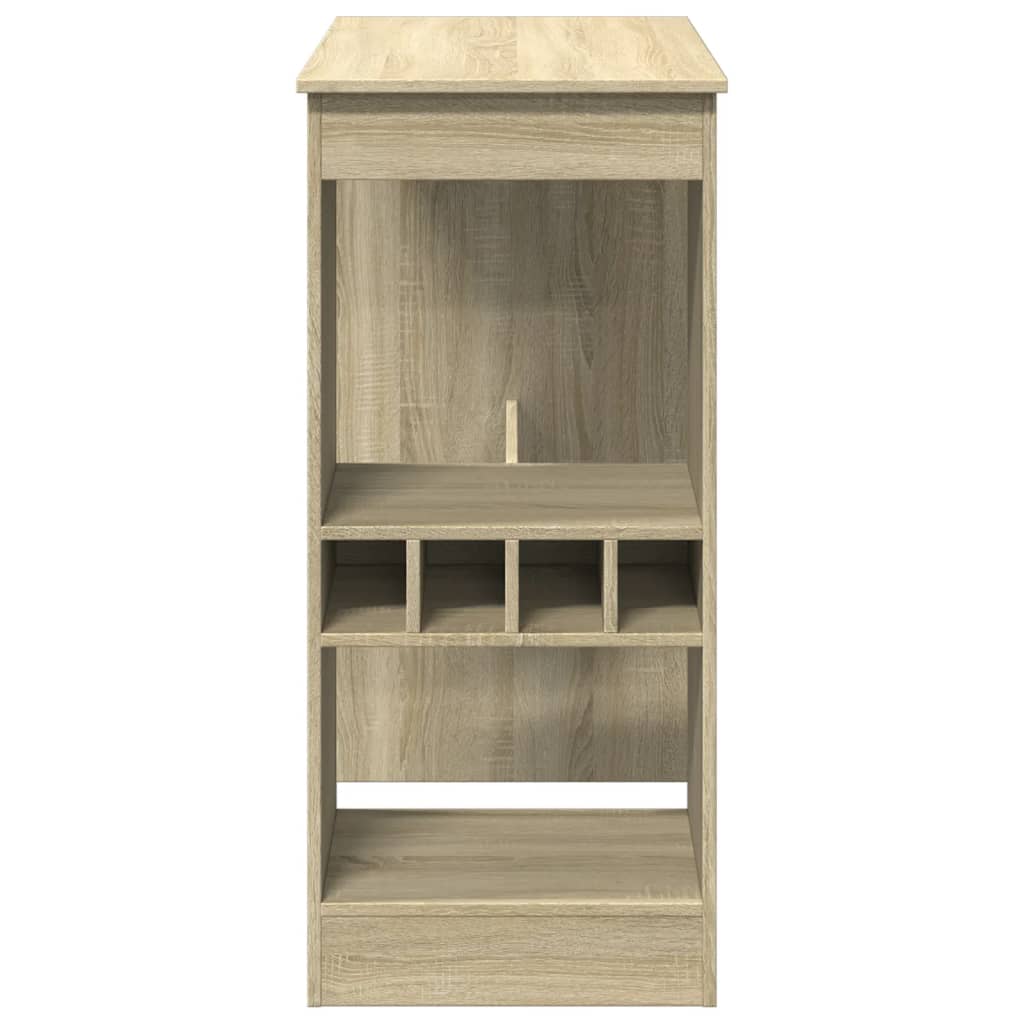 sonoma tölgy szerelt fa bárasztal tárolókkal 90x47,5x103,5 cm