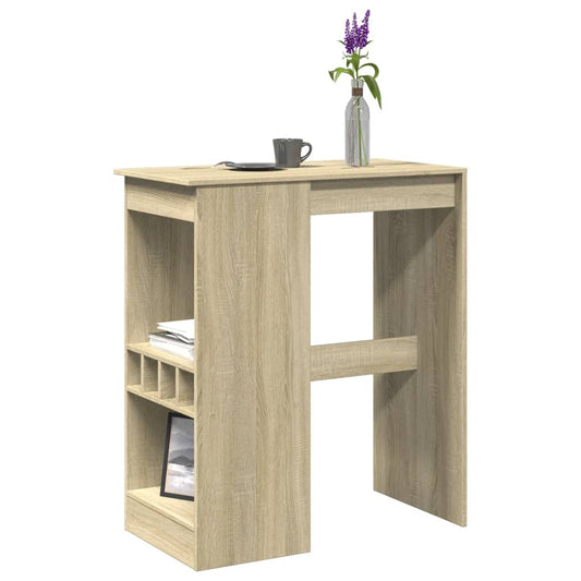 sonoma tölgy szerelt fa bárasztal tárolókkal 90x47,5x103,5 cm