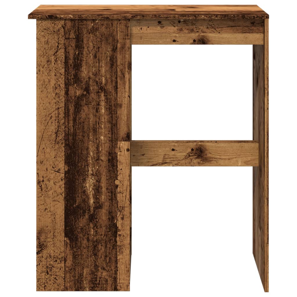 antik fa színű szerelt fa bárasztal tárolókkal 90x47,5x103,5 cm