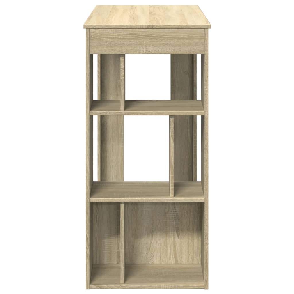 sonoma tölgy szerelt fa bárasztal tárolókkal 102x50x103,5 cm