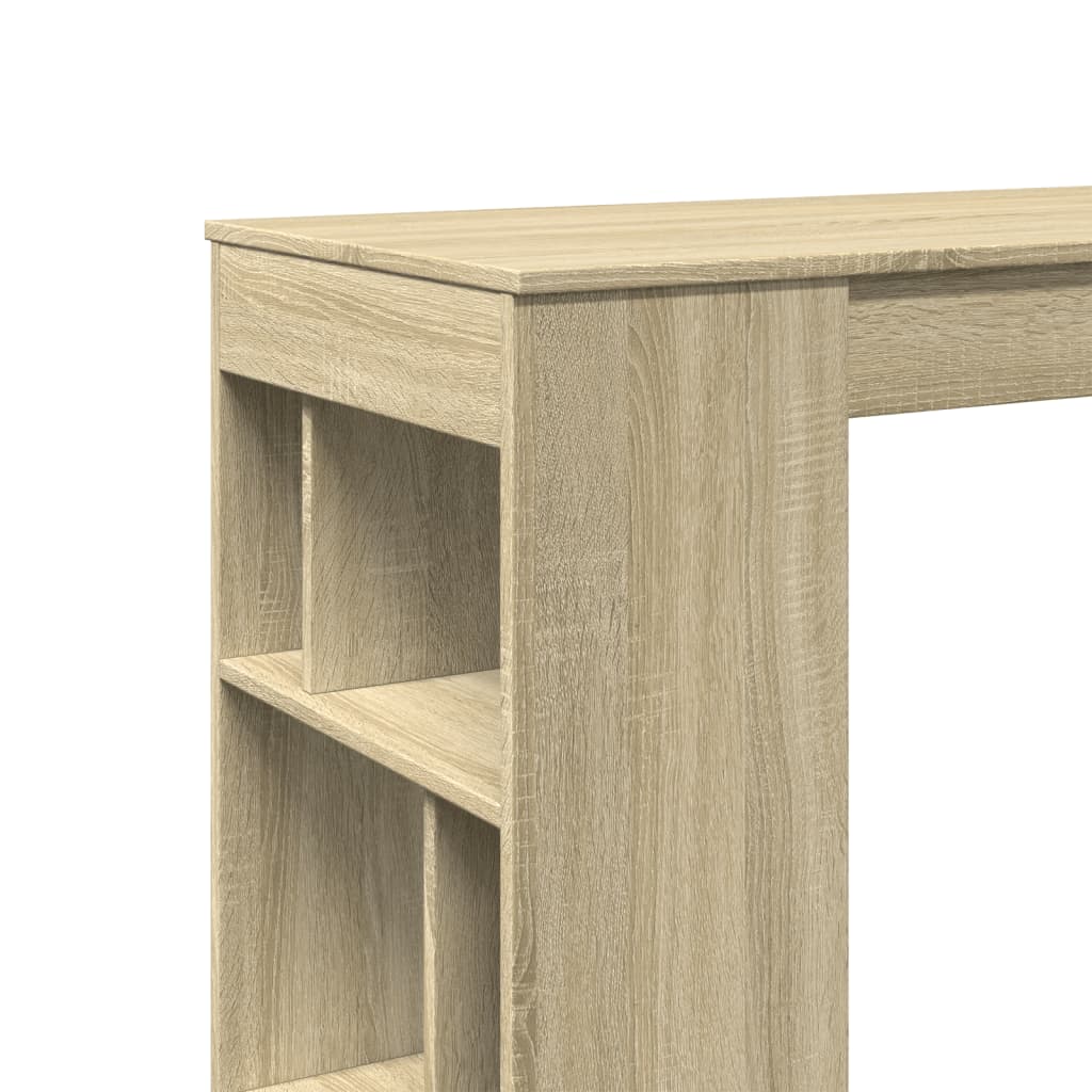 sonoma tölgy szerelt fa bárasztal tárolókkal 102x50x103,5 cm