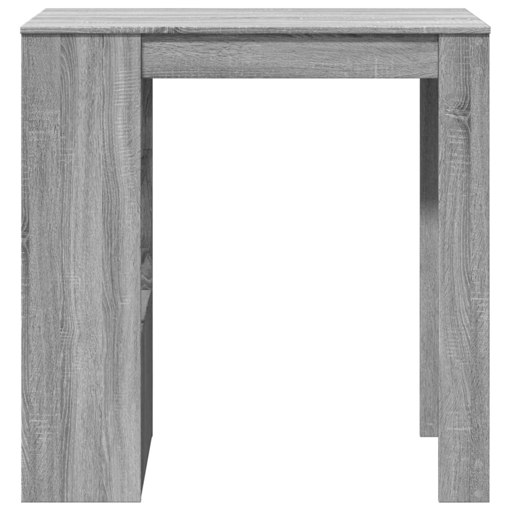 szürke sonoma szerelt fa bárasztal tárolókkal 102x50x103,5 cm