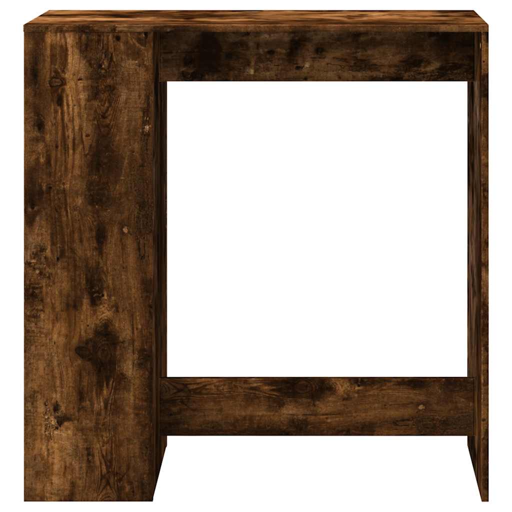 füstös tölgy szerelt fa bárasztal tárolókkal 101x40x103,5 cm