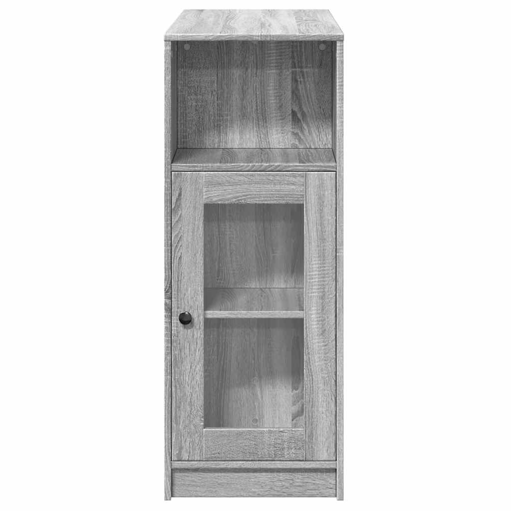 szürke sonoma szerelt fa bárasztal tárolókkal 101x40x103,5 cm