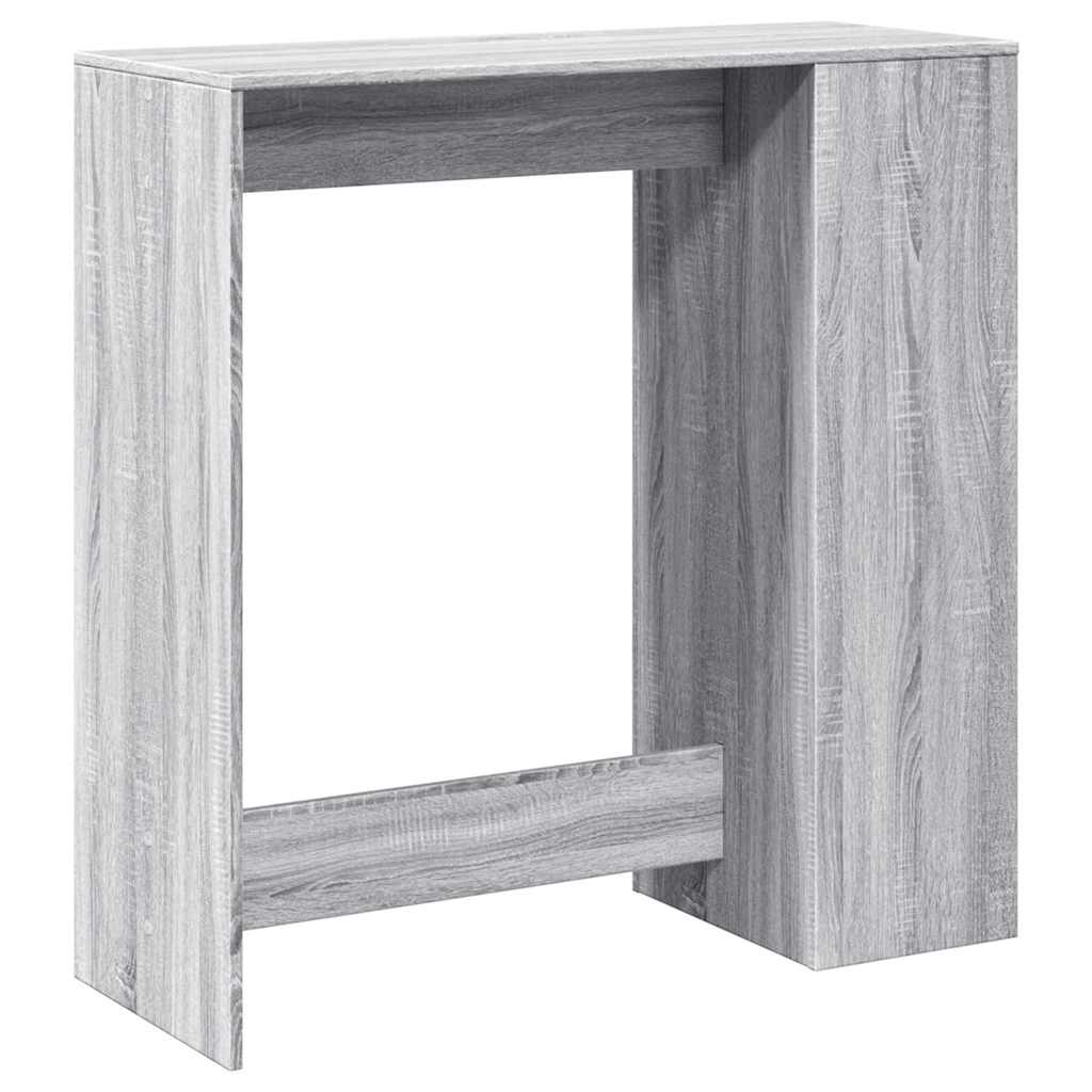 szürke sonoma szerelt fa bárasztal tárolókkal 101x40x103,5 cm