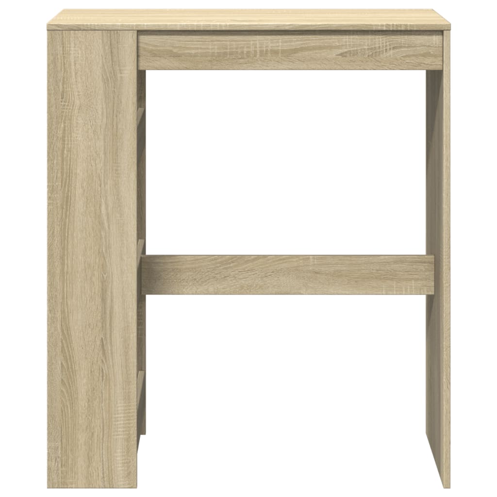 sonoma tölgy szerelt fa bárasztal tárolókkal 90 x 40 x 103,5 cm
