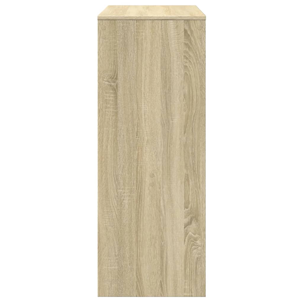 sonoma tölgy szerelt fa bárasztal tárolókkal 90 x 40 x 103,5 cm