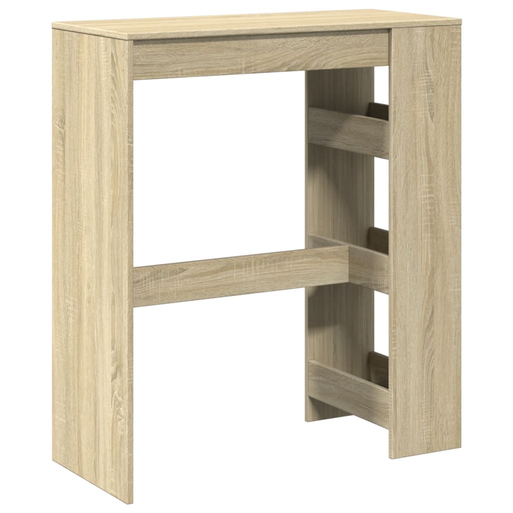 sonoma tölgy szerelt fa bárasztal tárolókkal 90 x 40 x 103,5 cm