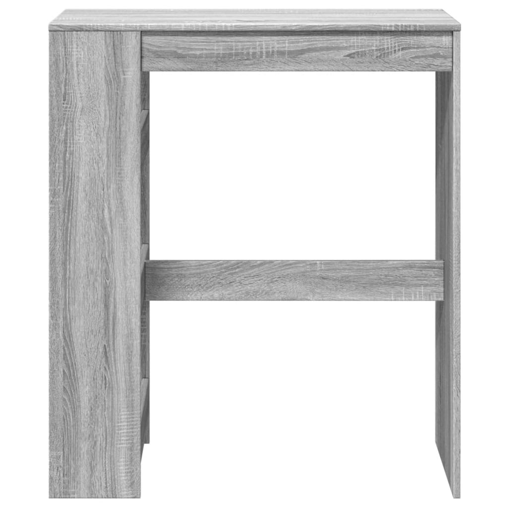 szürke sonoma szerelt fa bárasztal tárolókkal 90x40x103,5 cm