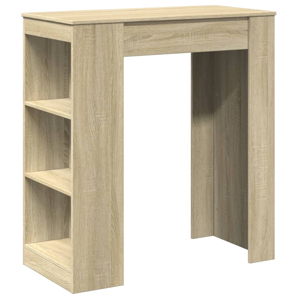 sonoma tölgy szerelt fa bárasztal tárolókkal 95 x 47 x 103,5 cm