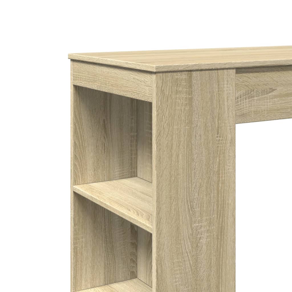 sonoma tölgy szerelt fa bárasztal tárolókkal 95 x 47 x 103,5 cm
