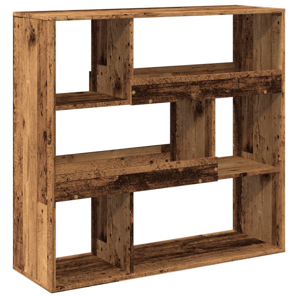 antik fa színű térelválasztó könyvszekrény 100 x 33 x 94,5 cm