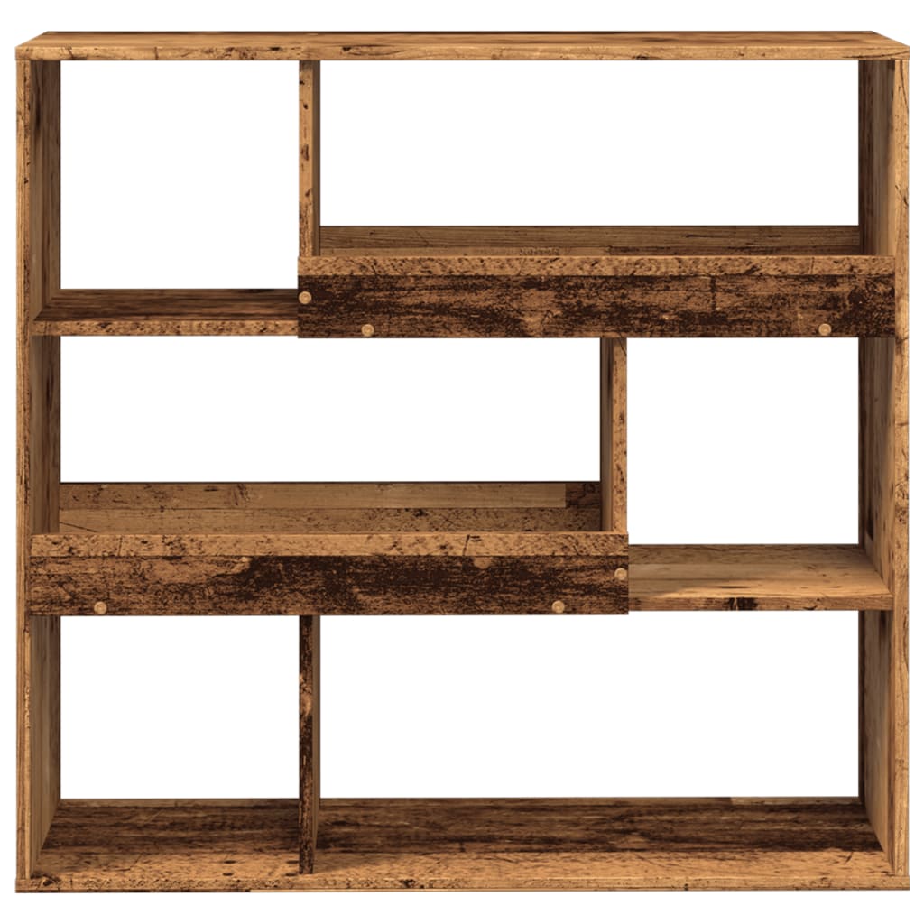 antik fa színű térelválasztó könyvszekrény 100 x 33 x 94,5 cm