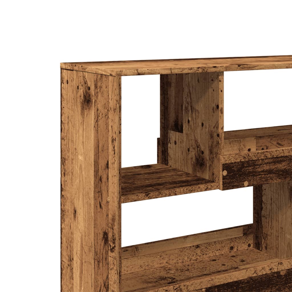 antik fa színű térelválasztó könyvszekrény 100 x 33 x 94,5 cm