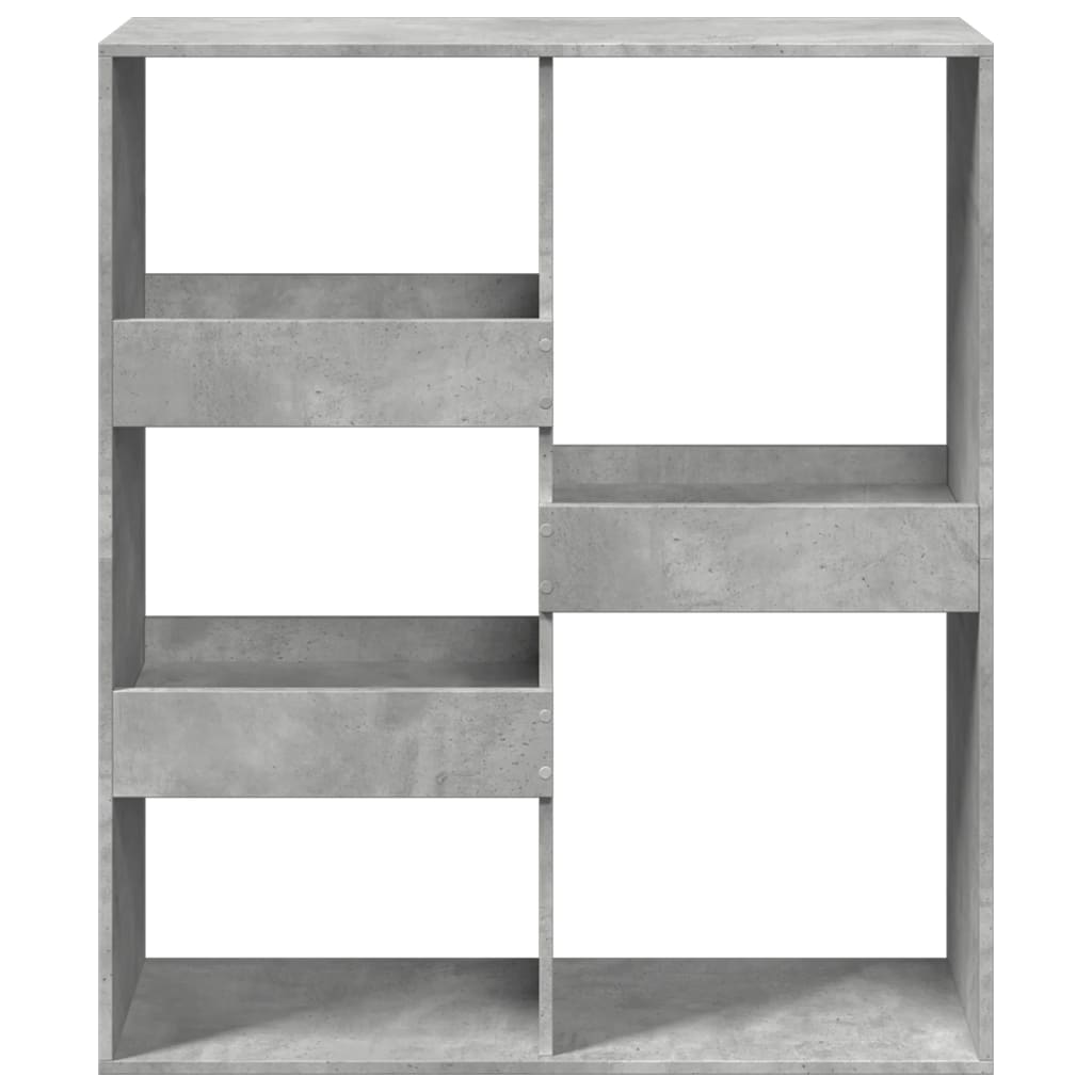 betonszürke térelválasztó könyvszekrény 100 x 33 x 115 cm