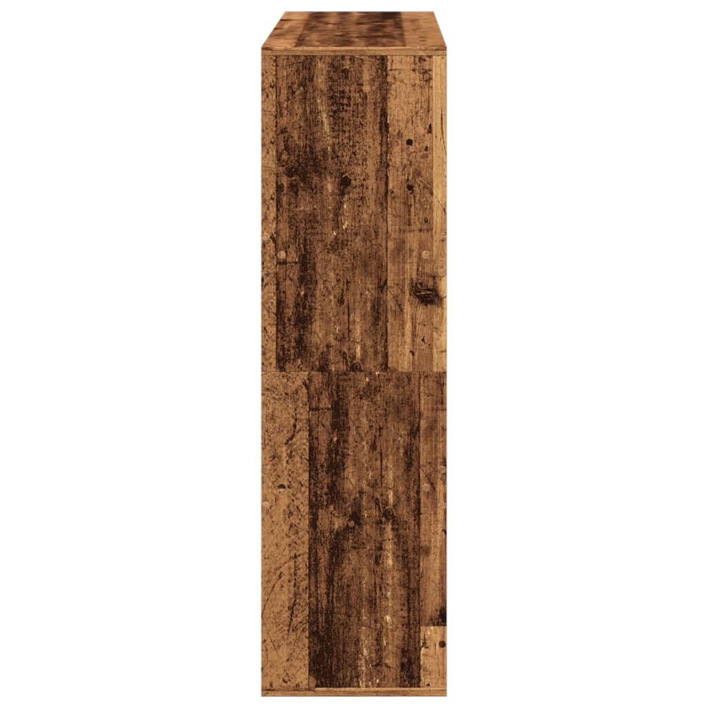 antik fa színű térelválasztó könyvszekrény 100 x 33 x 115 cm
