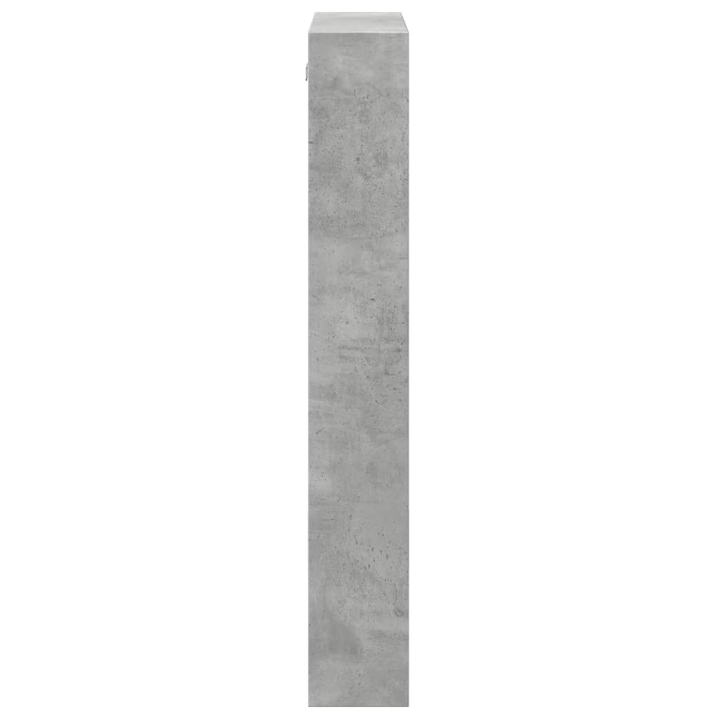 betonszürke szerelt fa faliszekrény 50 x 15 x 100 cm