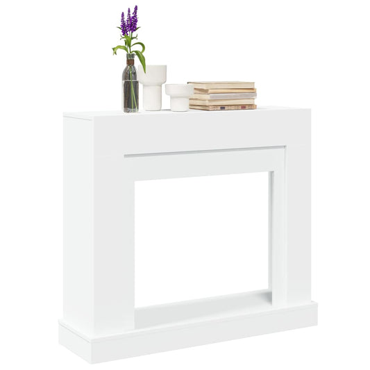 fehér szerelt fa kandallóburkolat 100 x 30 x 87,5 cm