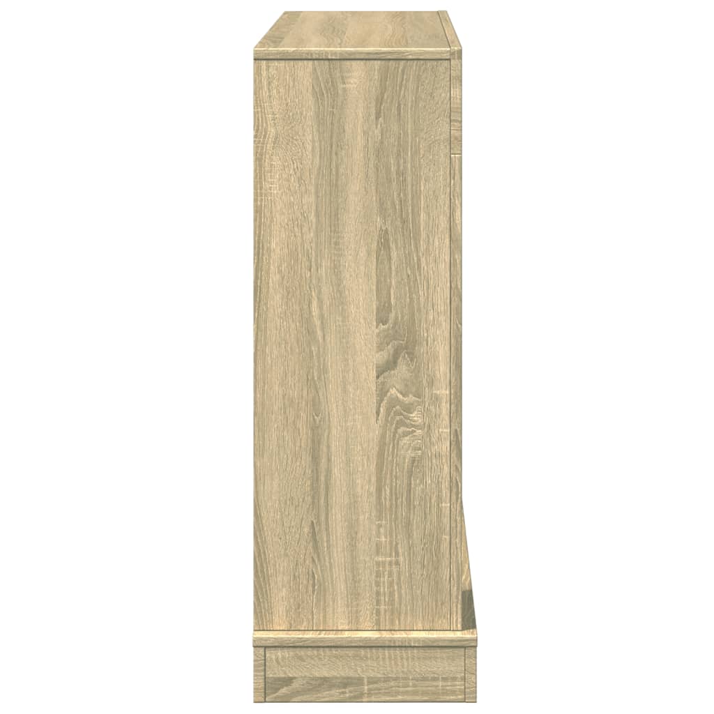 sonoma tölgy színű szerelt fa kandallóburkolat 100x30x87,5 cm