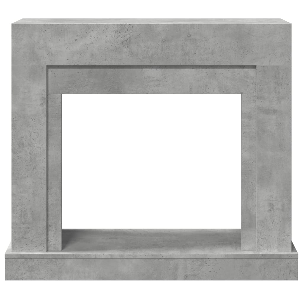 betonszürke szerelt fa kandallóburkolat 100 x 30 x 87,5 cm