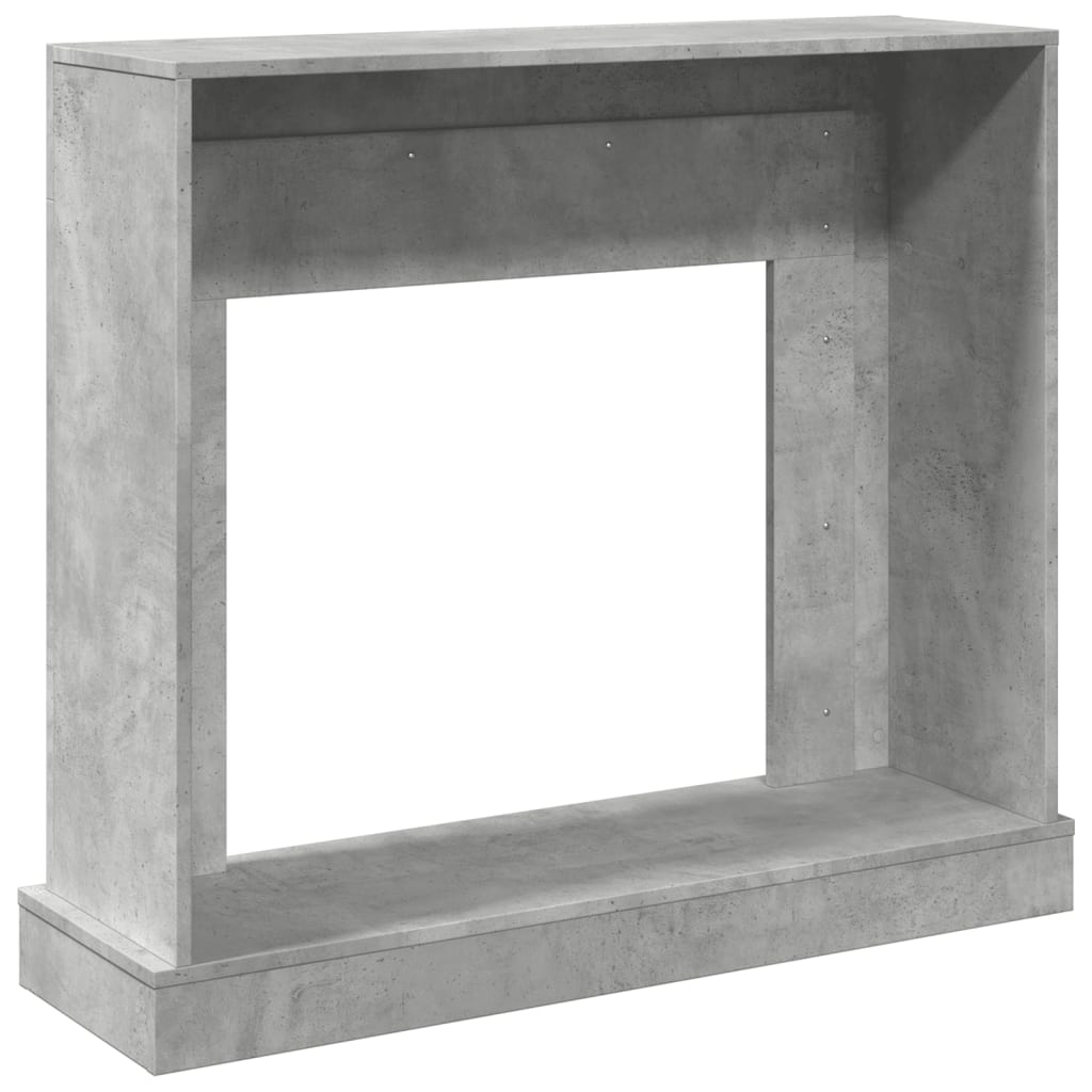betonszürke szerelt fa kandallóburkolat 100 x 30 x 87,5 cm