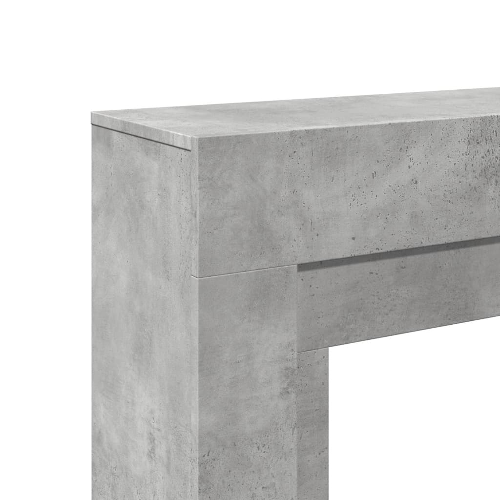 betonszürke szerelt fa kandallóburkolat 100 x 30 x 87,5 cm