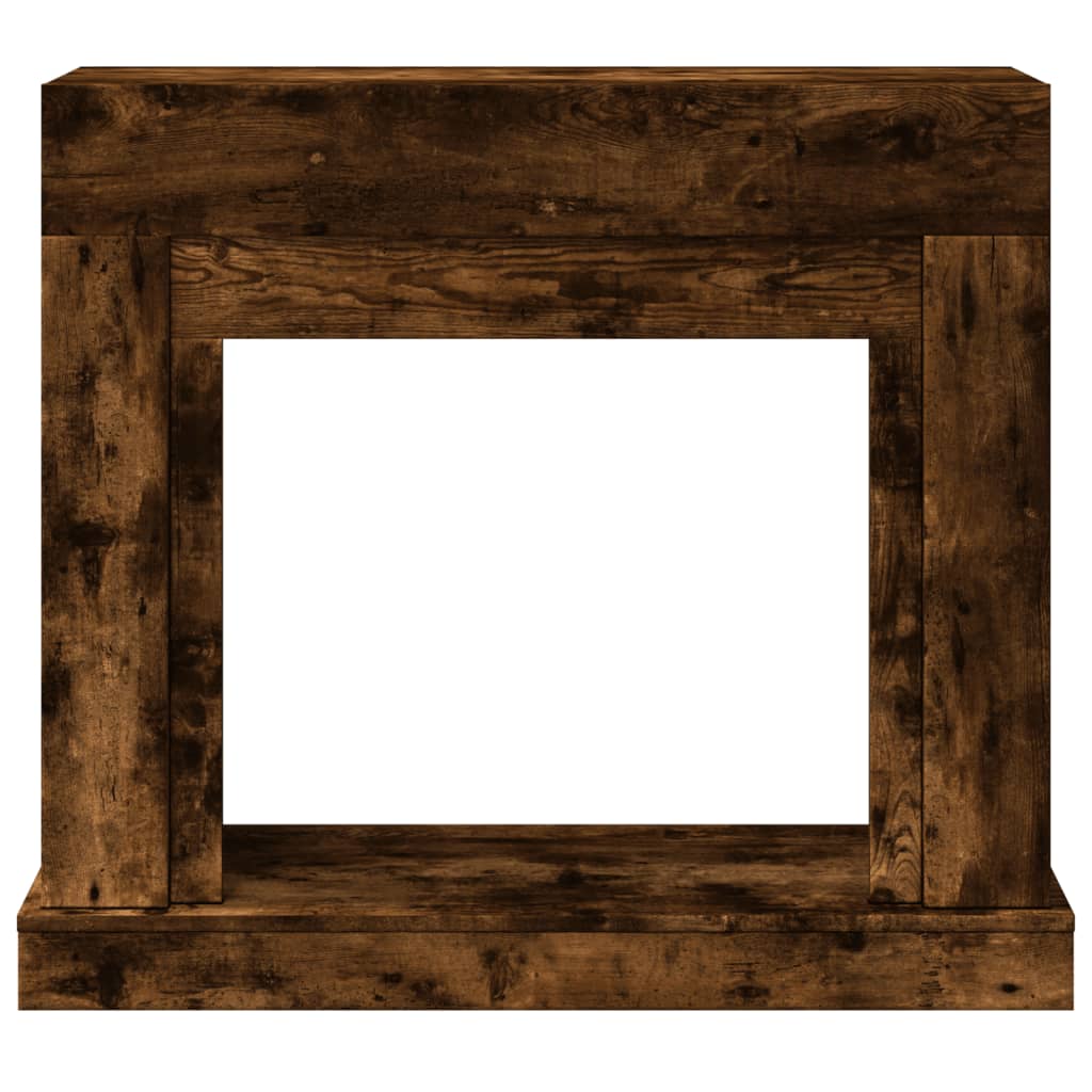 füstös tölgy színű szerelt fa kandallóburkolat 100x30x87,5 cm